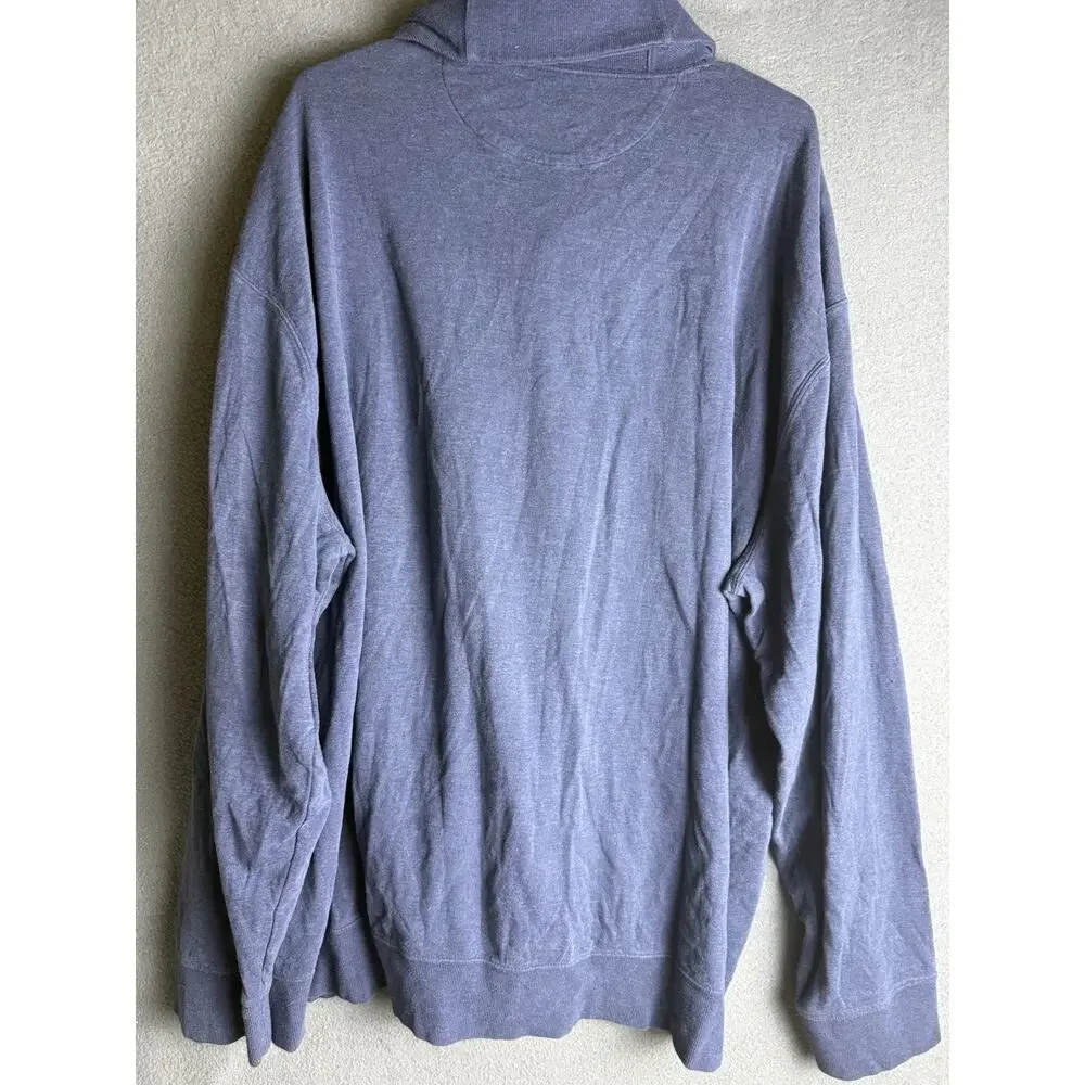 Polo Ralph Lauren Luxury Jersey Shawl Pullover Sweater Men 3XLT Blue Knit Preppy